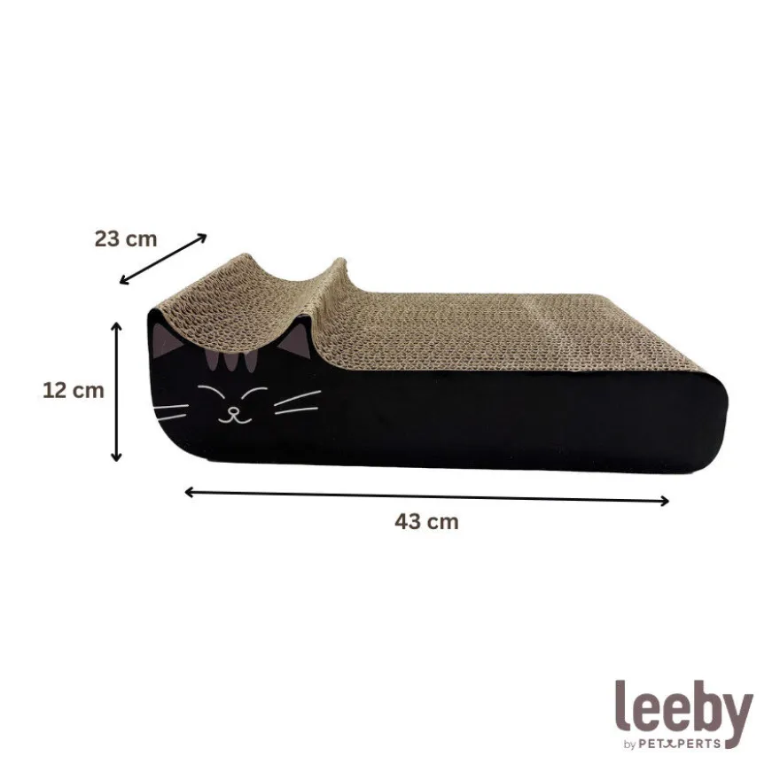 Leeby Kira tabla rascador de cartón negro para gatos