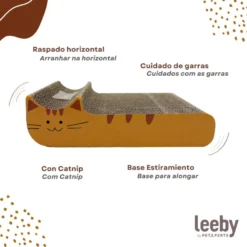 Leeby Kira tabla rascador de cartón naranja para gatos