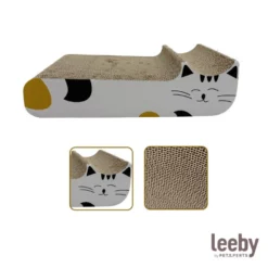 Leeby Kira tabla rascador de cartón blanco para gatos