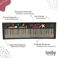 Leeby Kitty teclado rascador de cartón con bola para gatos