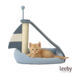 Leeby Koko rascador con cama y juguete para gatitos