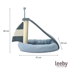 Leeby Koko rascador con cama y juguete para gatitos