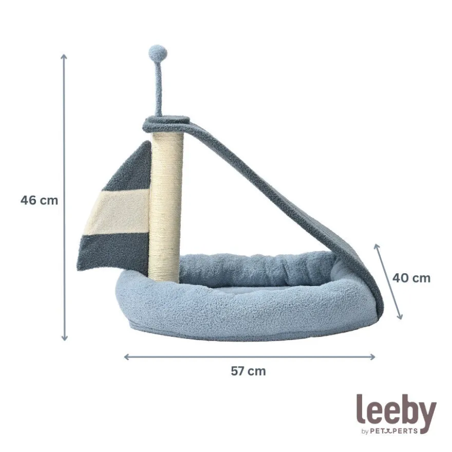Leeby Koko rascador con cama y juguete para gatitos