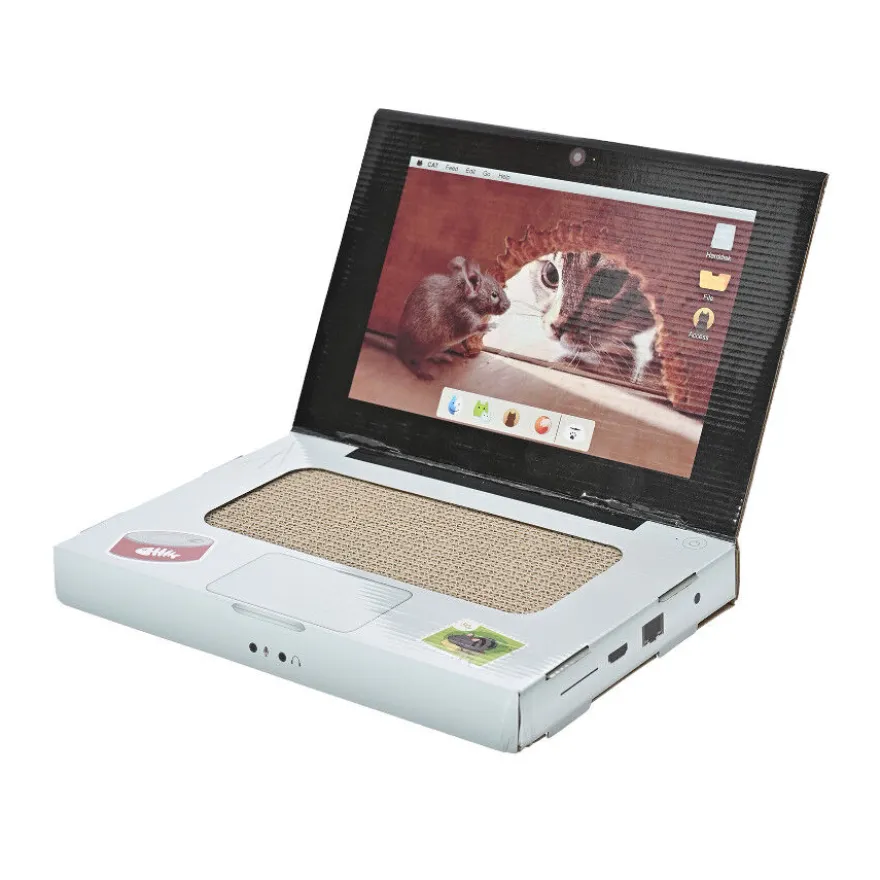 Leeby Lola rascador de cartón en forma de ordenador para gatos