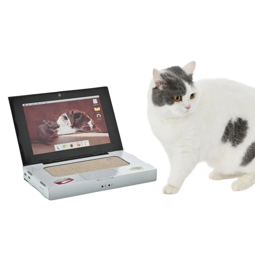Leeby Lola rascador de cartón en forma de ordenador para gatos