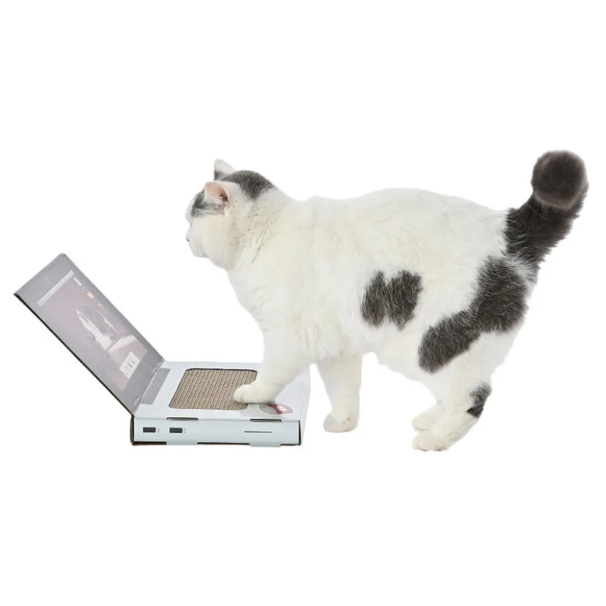 Leeby Lola rascador de cartón en forma de ordenador para gatos
