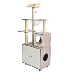 Leeby Luna árbol rascador con mueble para gatos