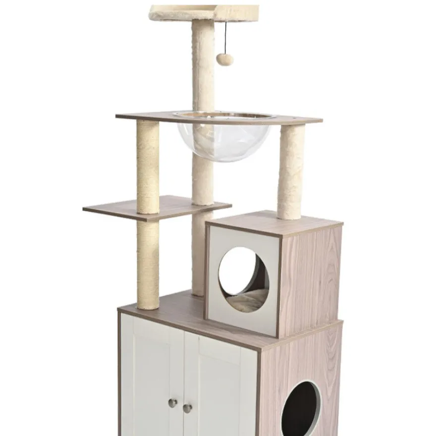 Leeby Luna árbol rascador con mueble para gatos