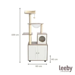 Leeby Luna árbol rascador con mueble para gatos