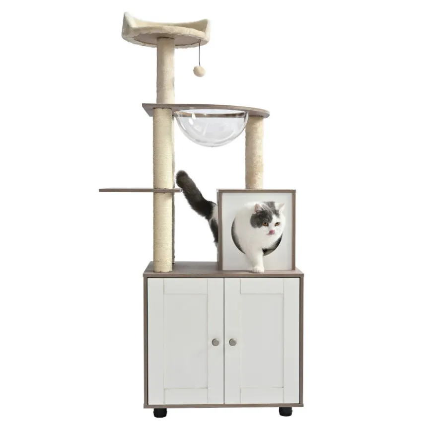 Leeby Luna árbol rascador con mueble para gatos