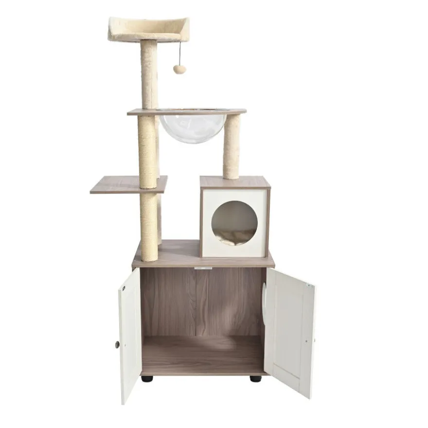 Leeby Luna árbol rascador con mueble para gatos