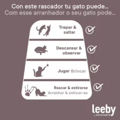 Leeby Luna árbol rascador con mueble para gatos