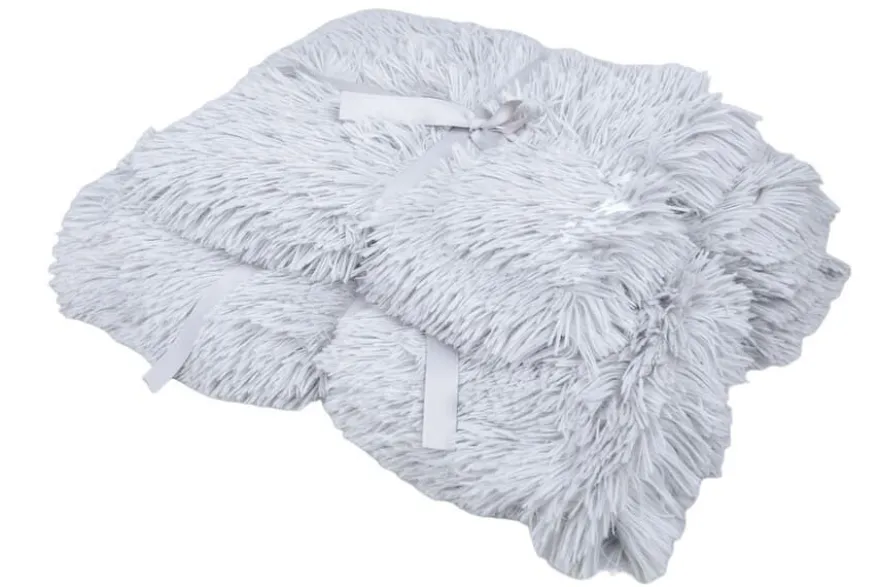 Leeby Manta Anti Estrés Suave Gris para perros