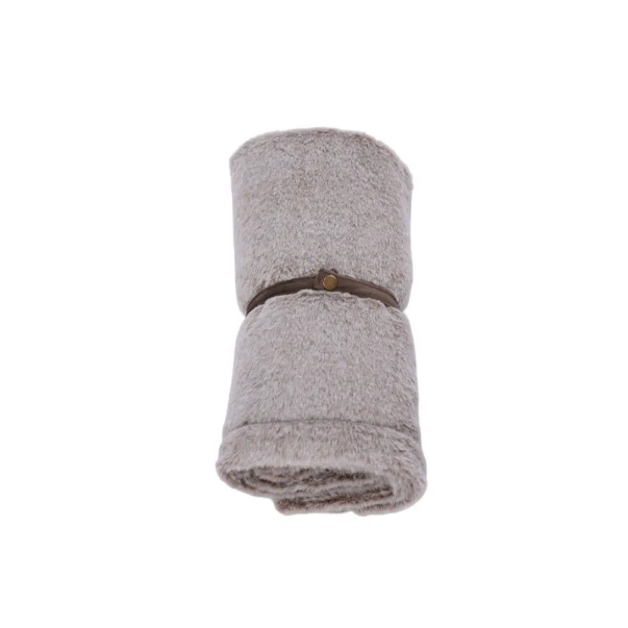 Leeby manta suave marrón para perros