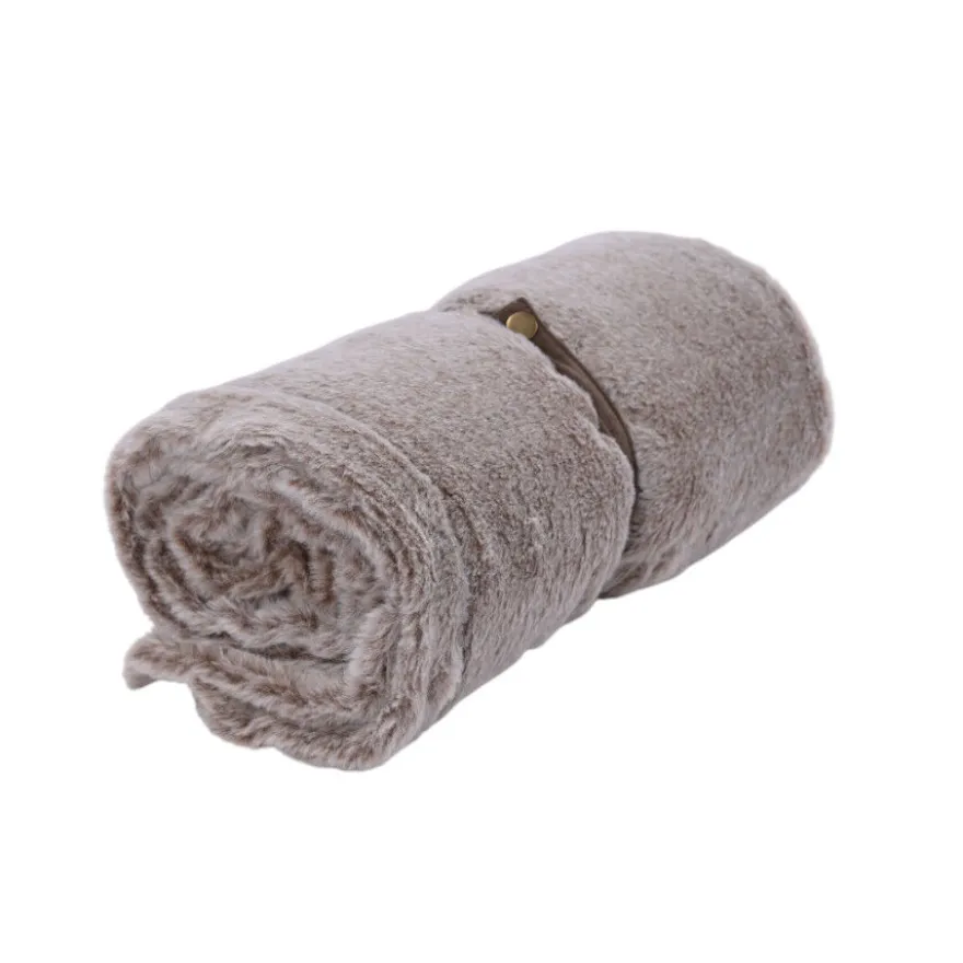 Leeby manta suave marrón para perros