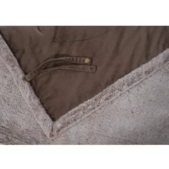 Leeby manta suave marrón para perros