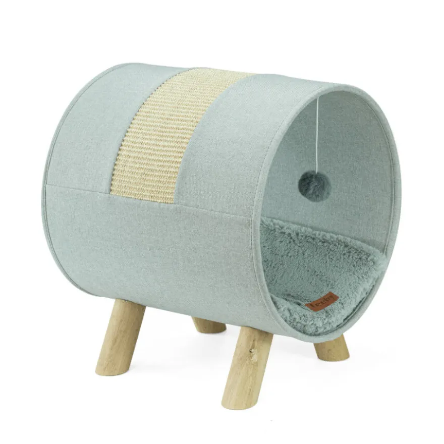 Leeby Saffira cama con rascador y juguete para gatos