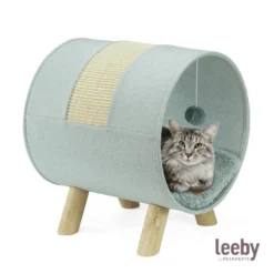 Leeby Saffira cama con rascador y juguete para gatos