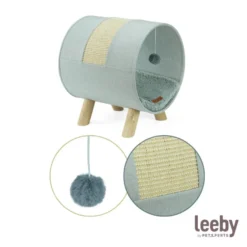 Leeby Saffira cama con rascador y juguete para gatos