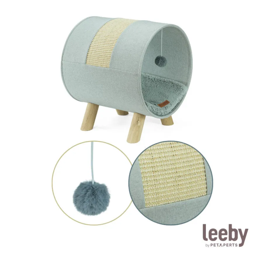 Leeby Saffira cama con rascador y juguete para gatos