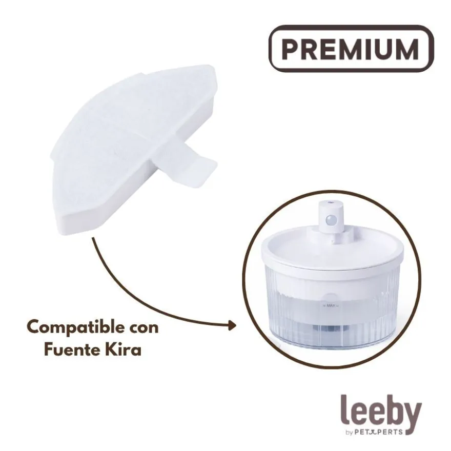 Leeby Set 3 Recambios de Filtros para Fuente sin Cable de perros y gatos