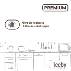 Leeby Set 3 Recambios de Filtros para Fuente sin Cable de perros y gatos