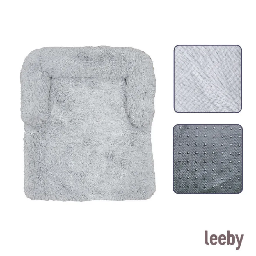 Leeby Sofá Anti Estrés Gris para perros