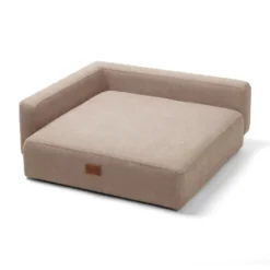Leeby sofá chaiselongue beige para perros