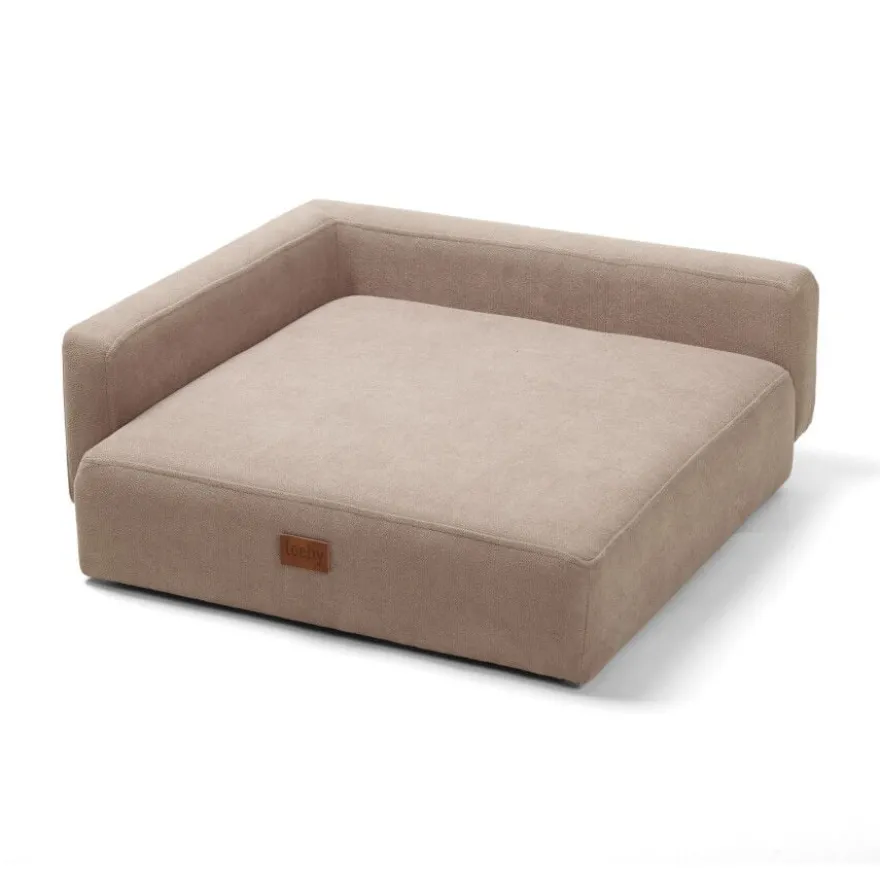 Leeby sofá chaiselongue beige para perros