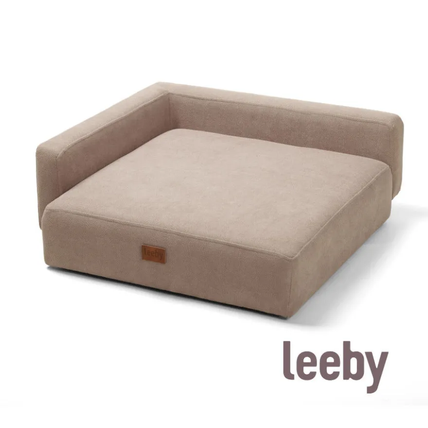 Leeby sofá chaiselongue beige para perros
