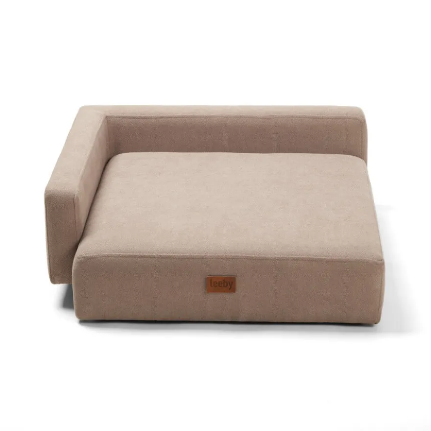 Leeby sofá chaiselongue beige para perros