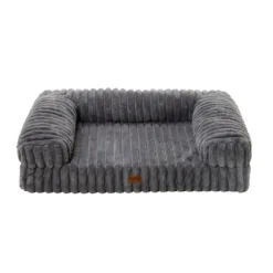 Leeby Sofá Corduroy Gris para perros