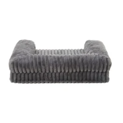 Leeby Sofá Corduroy Gris para perros