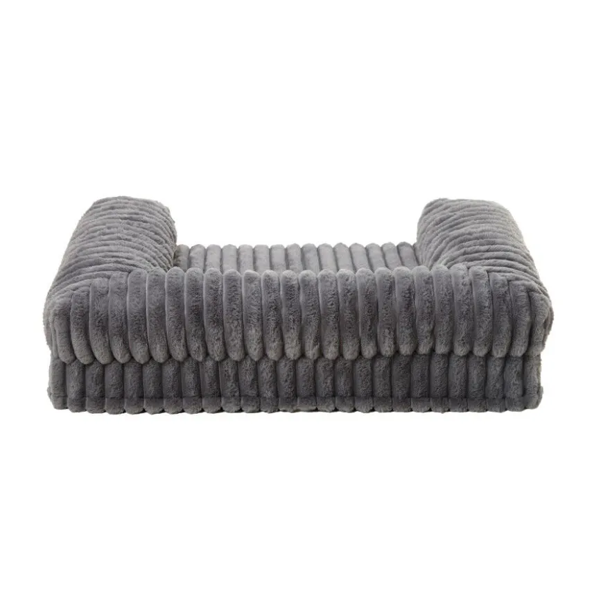 Leeby Sofá Corduroy Gris para perros