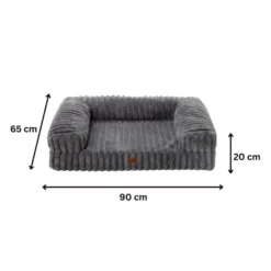 Leeby Sofá Corduroy Gris para perros