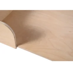 Leeby sofá de madera con colchón azul para perros