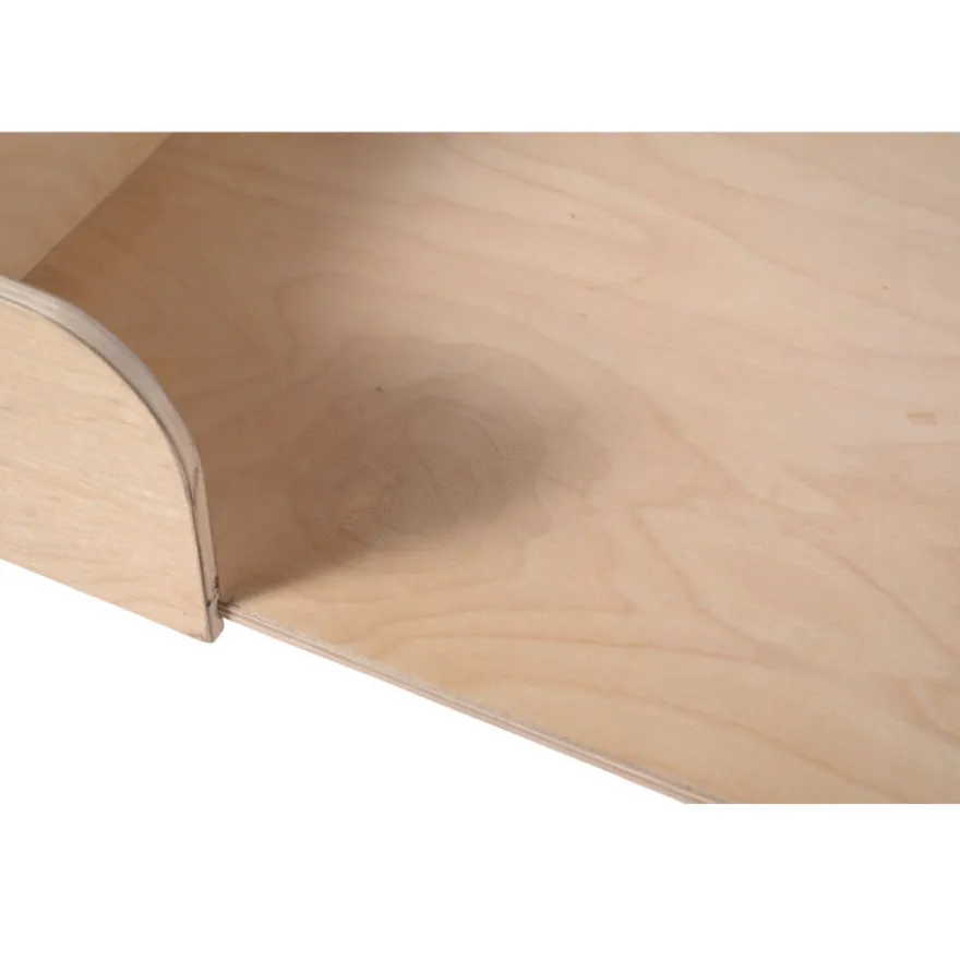 Leeby sofá de madera con colchón azul para perros