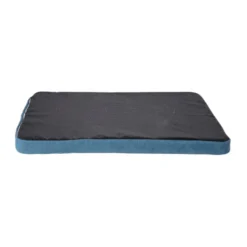 Leeby sofá de madera con colchón azul para perros