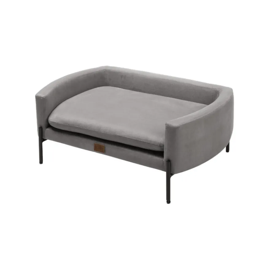 Leeby sofá elevado gris para perros