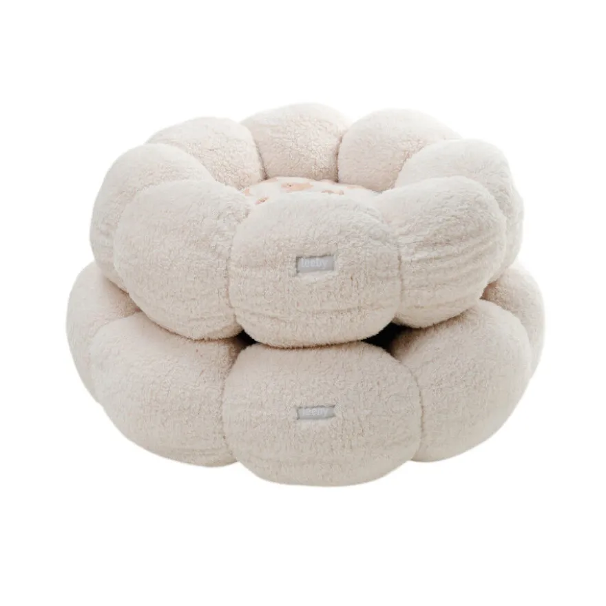 Leeby Sofá Flower Bed Beige para cachorros