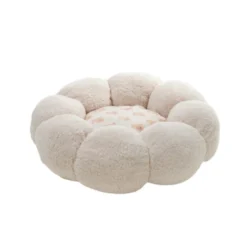 Leeby Sofá Flower Bed Beige para cachorros