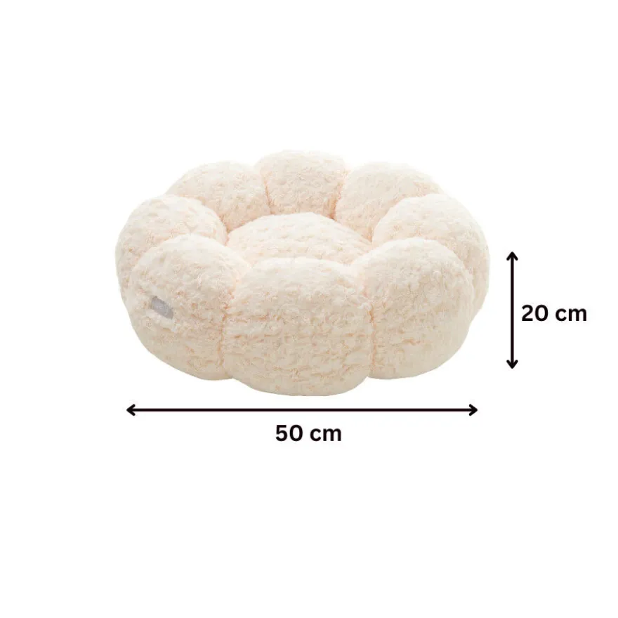 Leeby Sofá Flower Bed Swirl Beige para perros