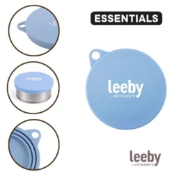 Leeby Tapa Comedero Azul para perros y gatos