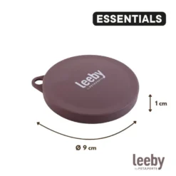 Leeby Tapa Comedero Marrón para perros y gatos