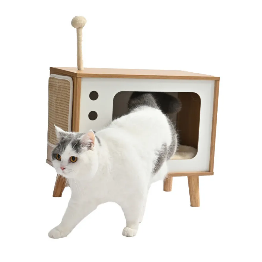 Leeby Thierre TV cama nido rascador para gatos