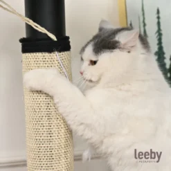 Leeby Tito rascador para pata de mesa con juguete para gatos