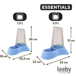 Leeby Tolva Dispensadora de Comida Color Azul para perros y gatos