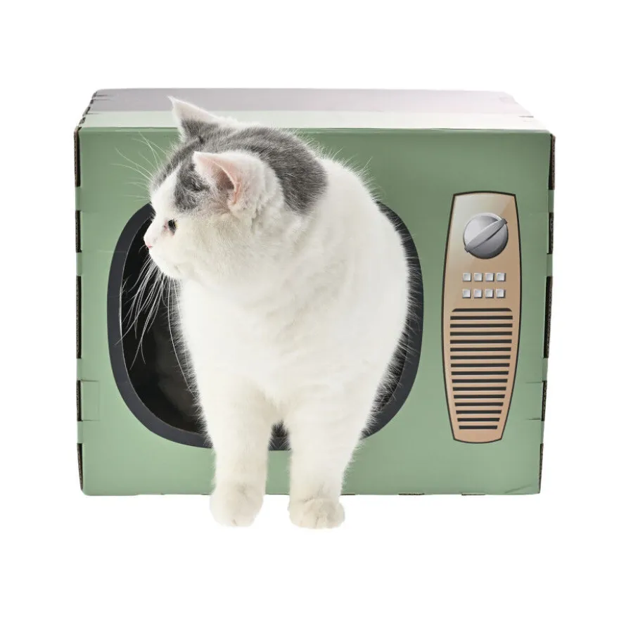 Leeby Tommy TV cama nido rascador de cartón para gatos