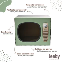 Leeby Tommy TV cama nido rascador de cartón para gatos