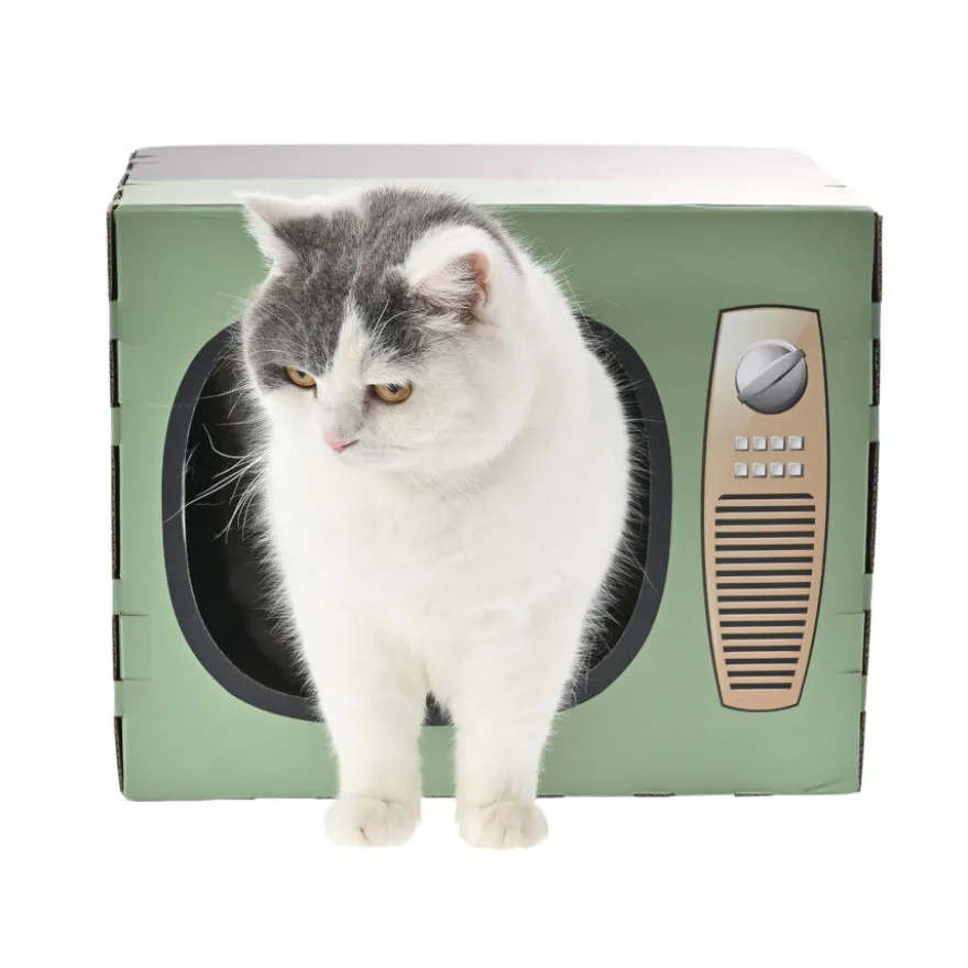 Leeby Tommy TV cama nido rascador de cartón para gatos
